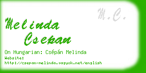 melinda csepan business card